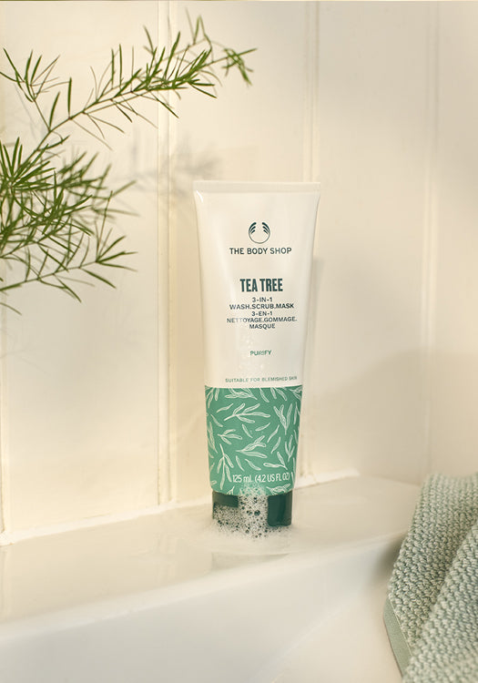 Tea Tree 3-in-1 Wash, Scrub & Mask 125ml| The Body Shop